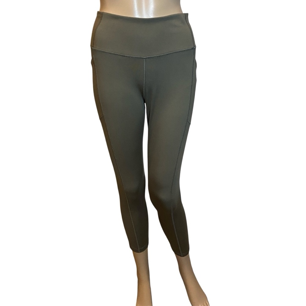 Victoria's Secret Ankle High-Rise Leggings Tights Sage Green Moss Sz Medium VGC